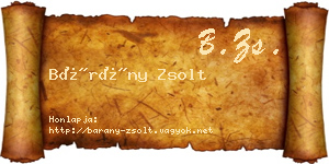 Bárány Zsolt névjegykártya